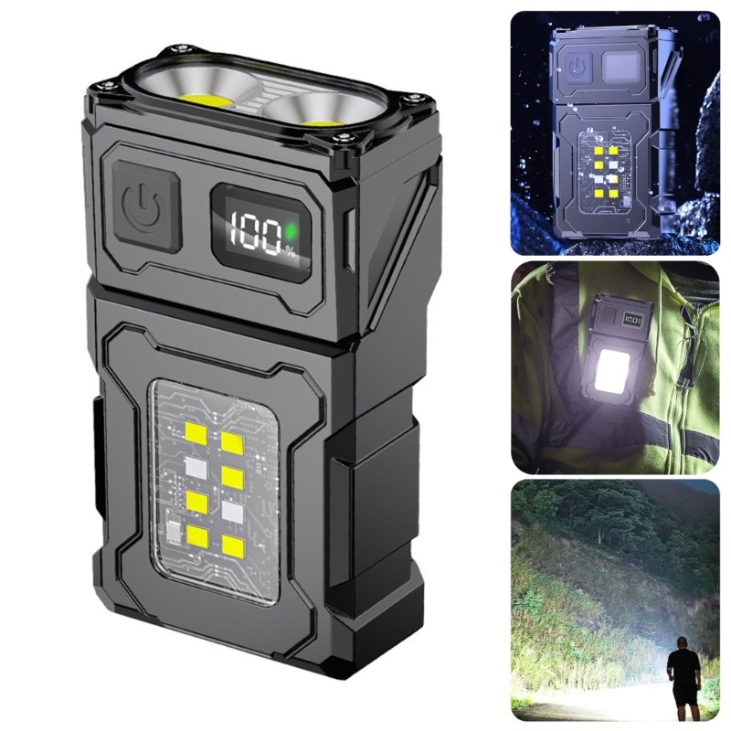 Small LED Flashlight with Battery Indicator Suitable for Maintenance Workers