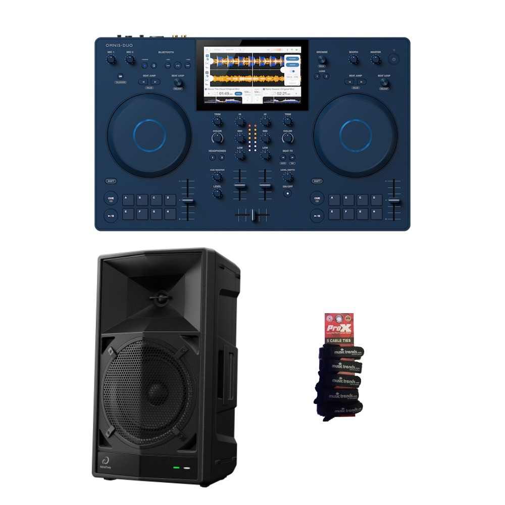 AlphaTheta OMNIS-DUO portable DJ system + WAVE-EIGHT portable Speaker