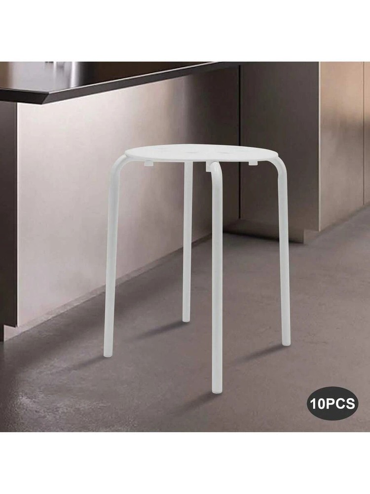 NEW 10-Pack Stackable Stools White 551lbs-881lbs Load FREE SHIPPING