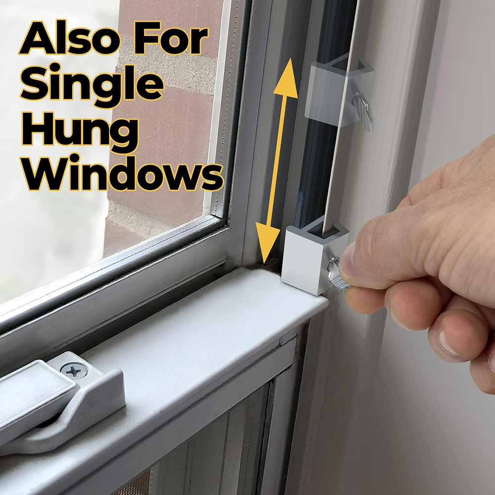 Window Locks, 10 Pack Window Locks for Vertical and Horizontal Windows, Sliding