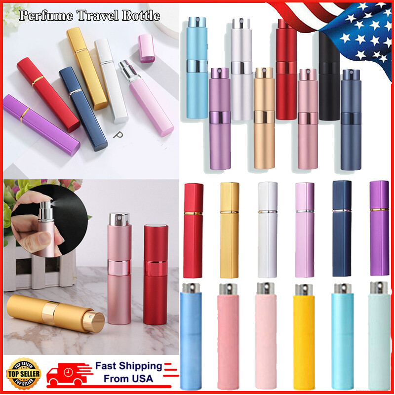 10/12ml Perfume Refillable Portable Spray Rotating Bottle Travel Empty Atomizer