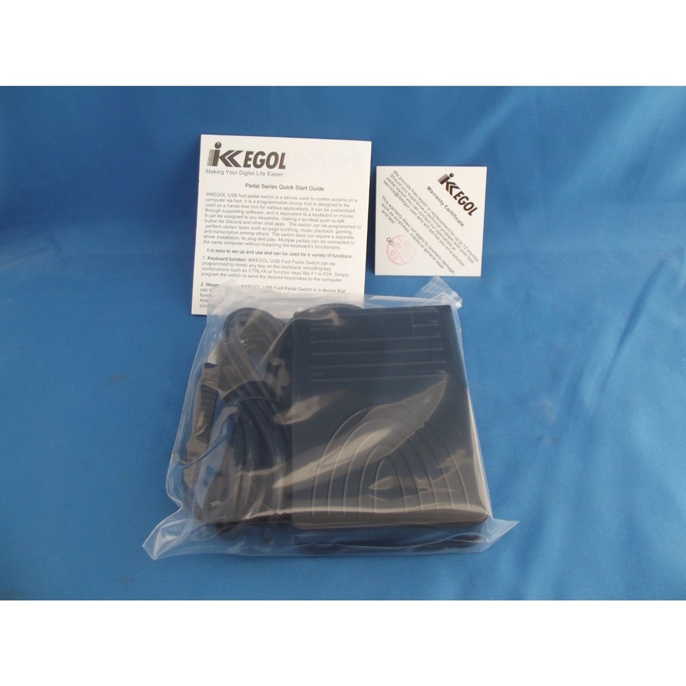 USB Foot Switch Pedal Keyboard Single PC Keyboard Mouse - NEW