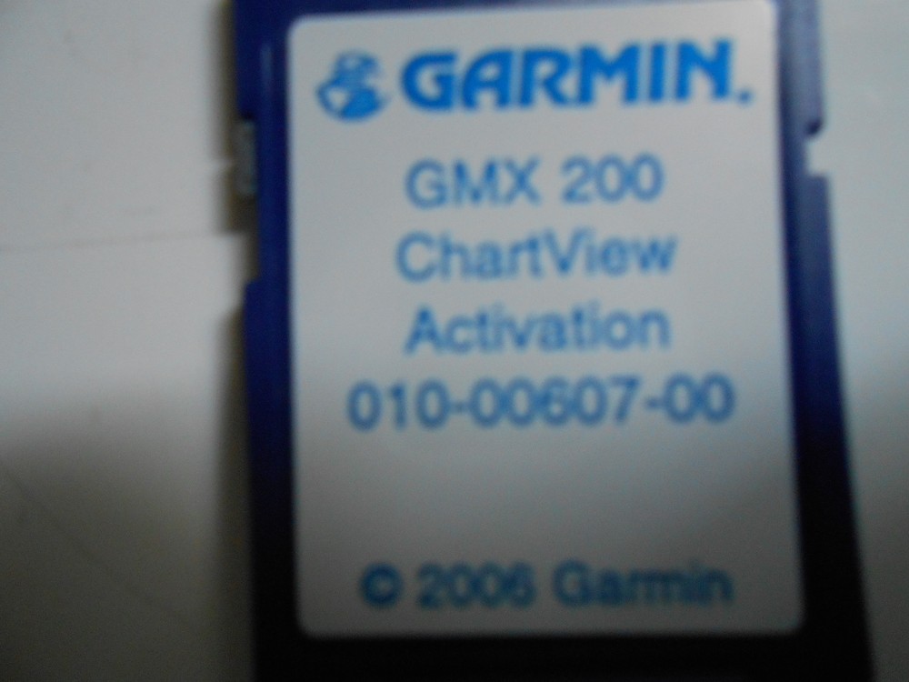 GARMIN CHARTVIEW ACTIVATION FOR GMX200 (GARMIN GMX-200 DATA CARD ACTIVATION)