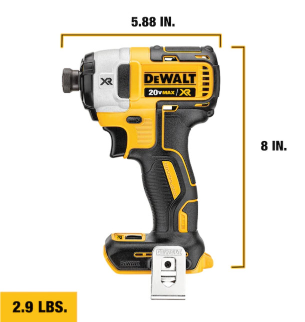 Dewalt DCF887B 1/4" 3 Speed 20V Max XR Brushless Impact Driver