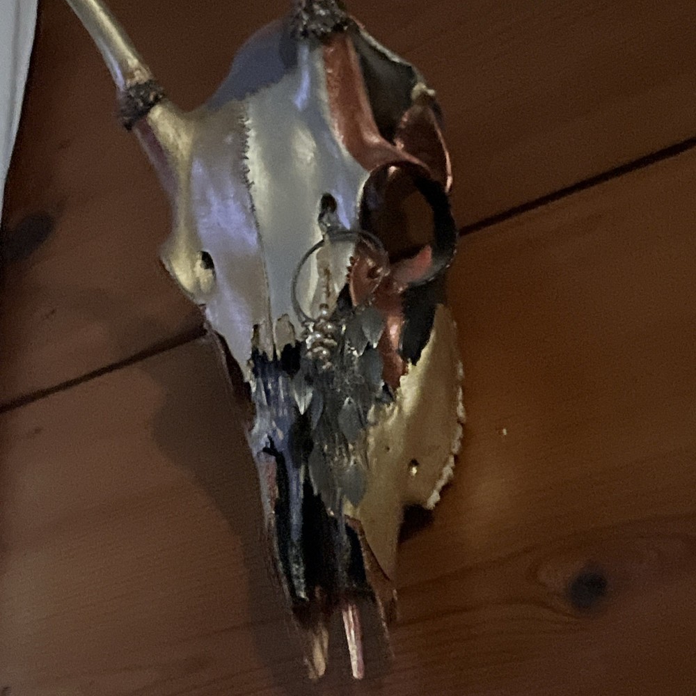 Spike Buck Skull/handpainted