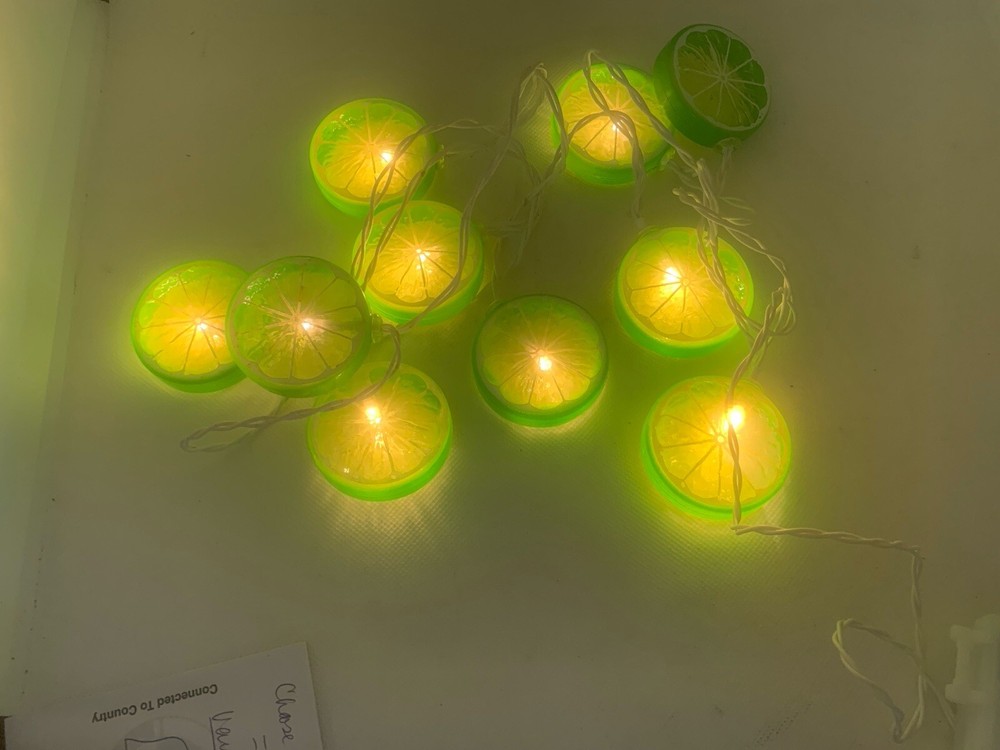 HD Designs Sliced Fruit 9-Light LED String Lights,  Lime
