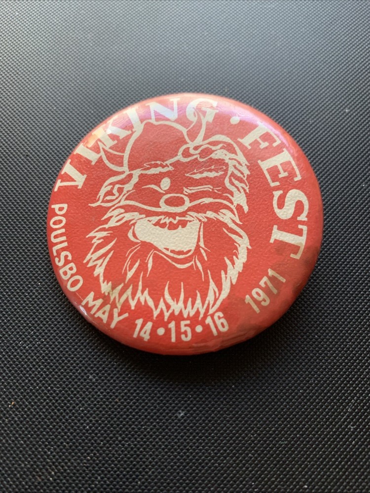 1971 Viking Fest Poulsbo Washington Pinback Button