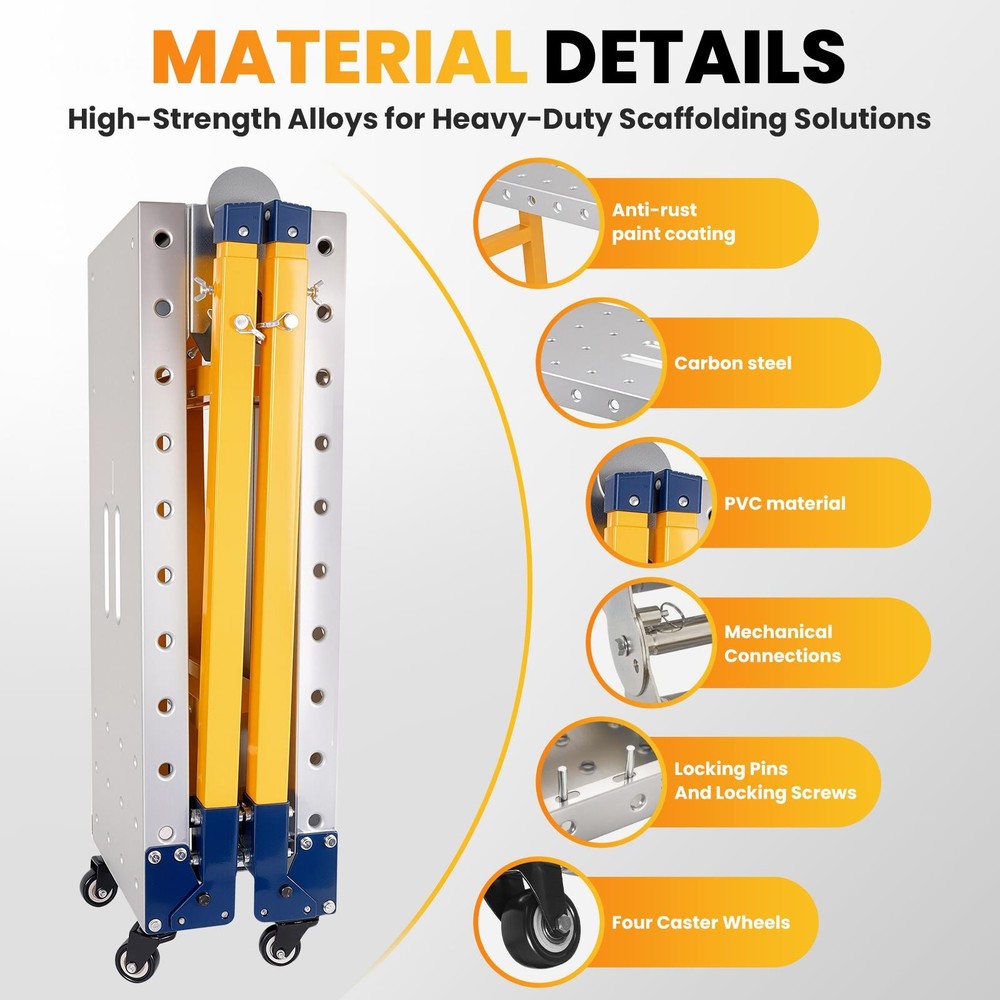 1100LBS Portable Folding Welding Table 65"x12" Adjustable Height Work Platform