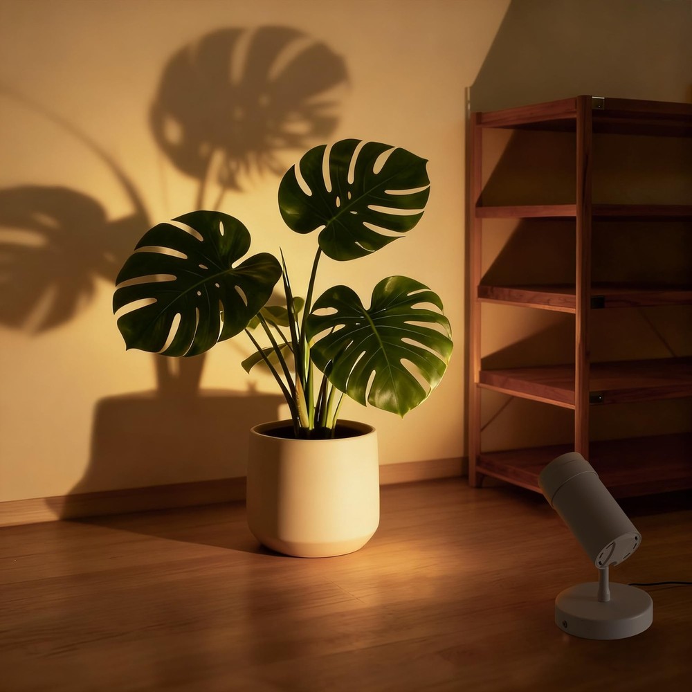 White 9W Plug-in LED Zoomable Spotlight with Switch, Adjustable Beam Angle 10...