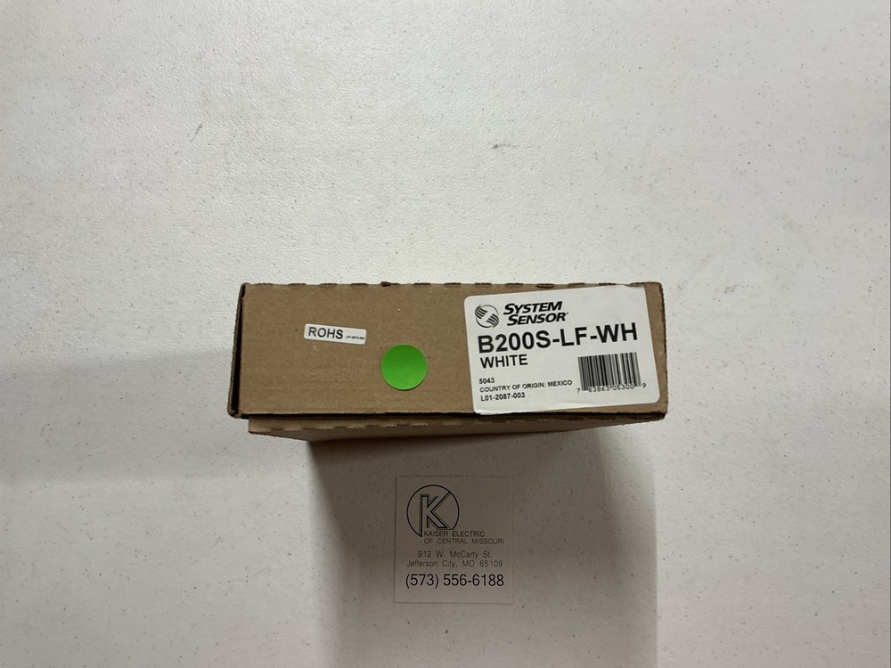 System Sensor B200SLFWH Fire Alarm