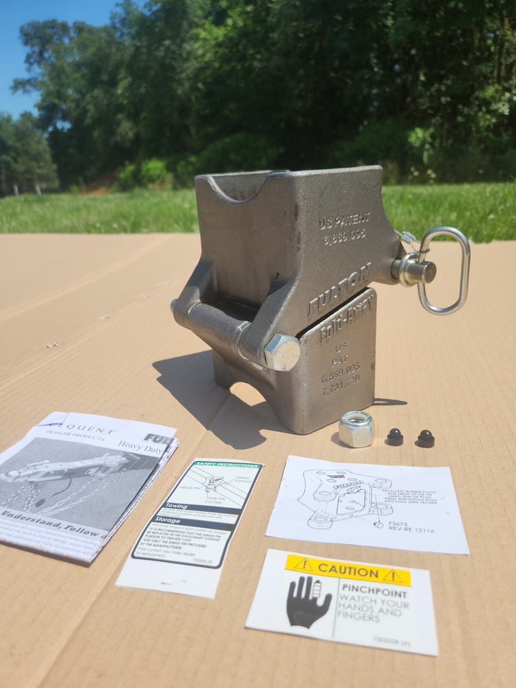 Fulton 3" x 5" Weld-On Trailer Hinge Kit Fold-Away Coupler 9,000 lb Tongue Frame