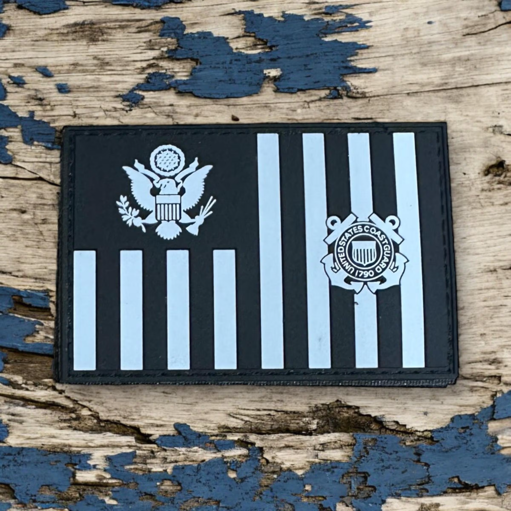 Subdued Coast Guard Ensign Flag PVC Patch
