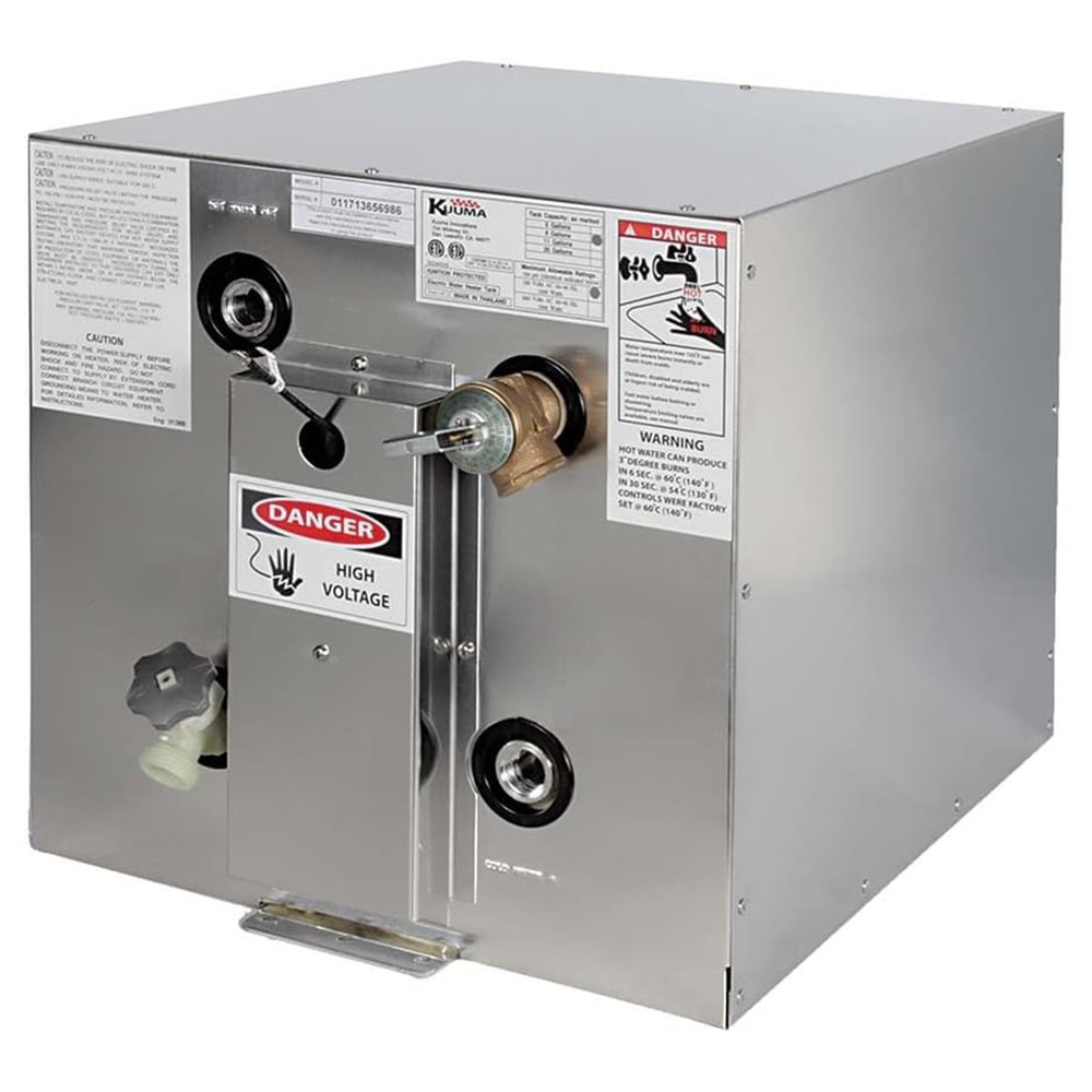 Kuuma 6 Gal Water Heater for Marines & Boats, 120V Electric Tank for Hot Water