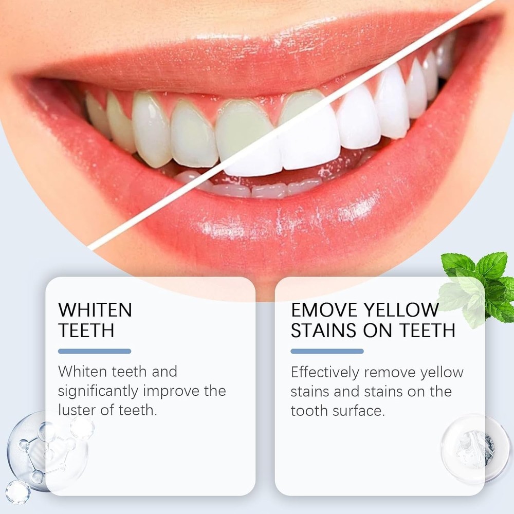 Natural Hydroxyapatite Toothpaste for Whiter Teeth & Sensitivity Relief - 2pcs