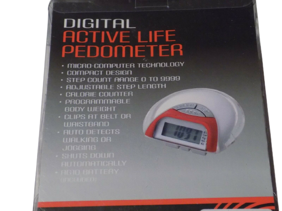 Pedometer Digital Active Life Stay Active Steps, Calorie Count, Distance