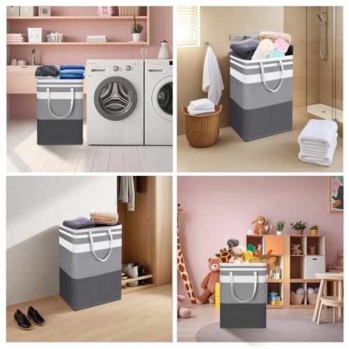 2-Pack Large Laundry Basket, Waterproof, Laundry Hamper,Collapsible Tall