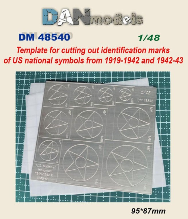Dan Models 48540 1/48 Template for cutting out identification marks 95/87mm