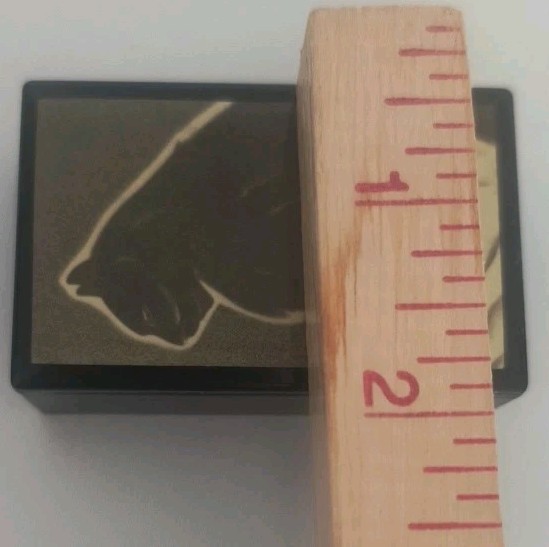 Lucy Lu Designs Black/ White Cat Mint Slide Box empty