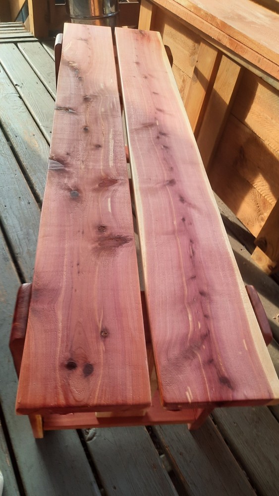 Handmade Reclaimed Eastern Red Cedar Bench