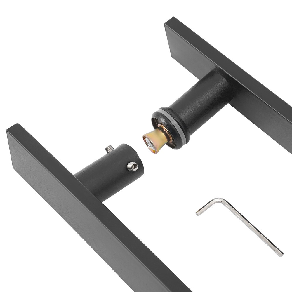 Double Sided Stainless Steel Door Handle 0.4" Pull Push Sliding Barn Door Handle