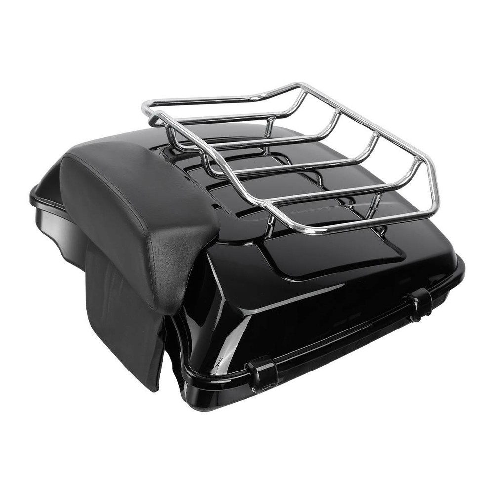 Black Razor Trunk Backrest Mount Rack Docking Kit Fit For Harley Touring 2014+