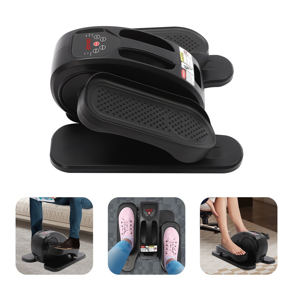 Electric Seated Leg Pedal Exerciser Under Desk Elliptical Machine w/ Remote Home