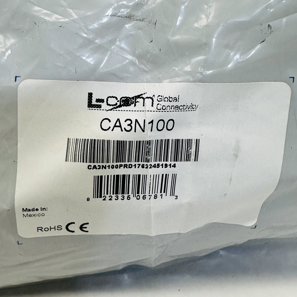 L-COM BLACK RF/ COAXIAL CABLE ASSEMBLY CA3N100