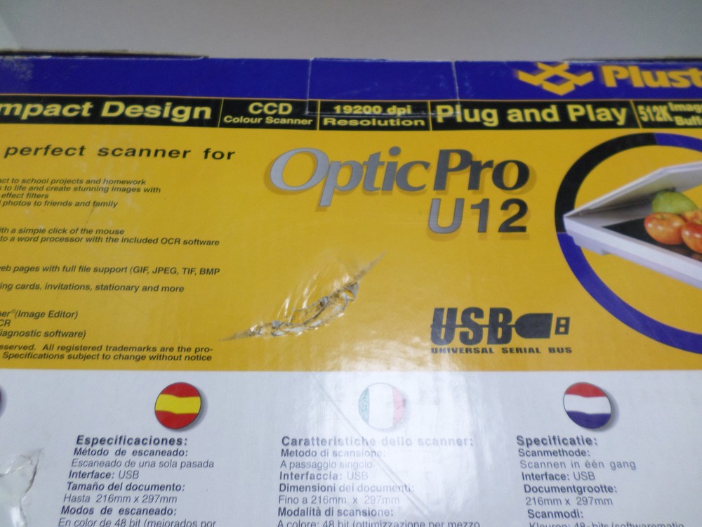 PLUSTEK OPTICPRO U12 DUPLEX COLOR DOCUMENT SCANNER - 3D SCANNING