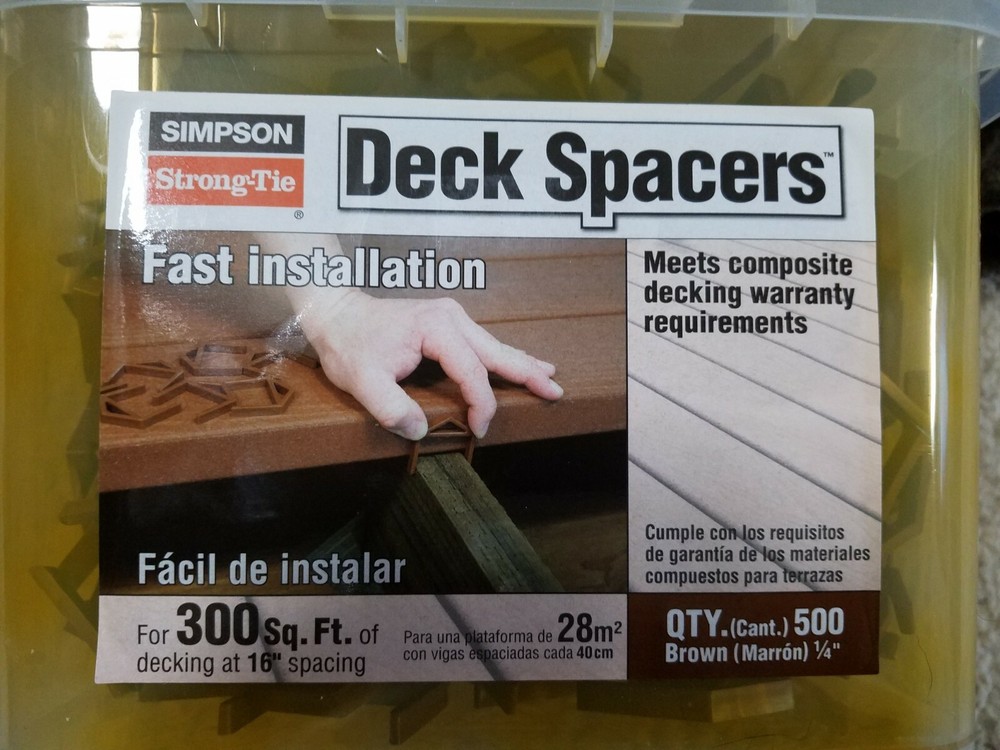 Simpson Strong-Tie DSBRN-R500 500 Count Brown Deck Board Spacers
