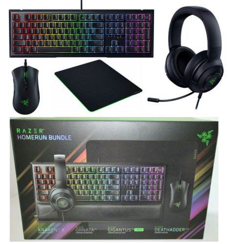 Razer, "Homerun" RGB Keyboard + Mouse + Mat + Headset Bundle
