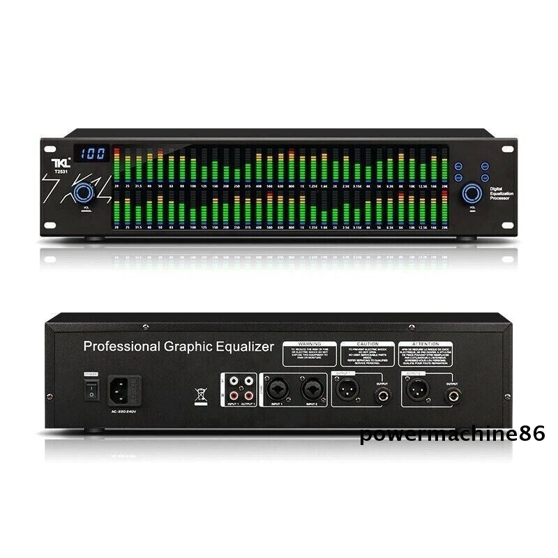 TKL T2531 Professional Graphic Equalizer Audio Processor Two 31-Band Spectrum
