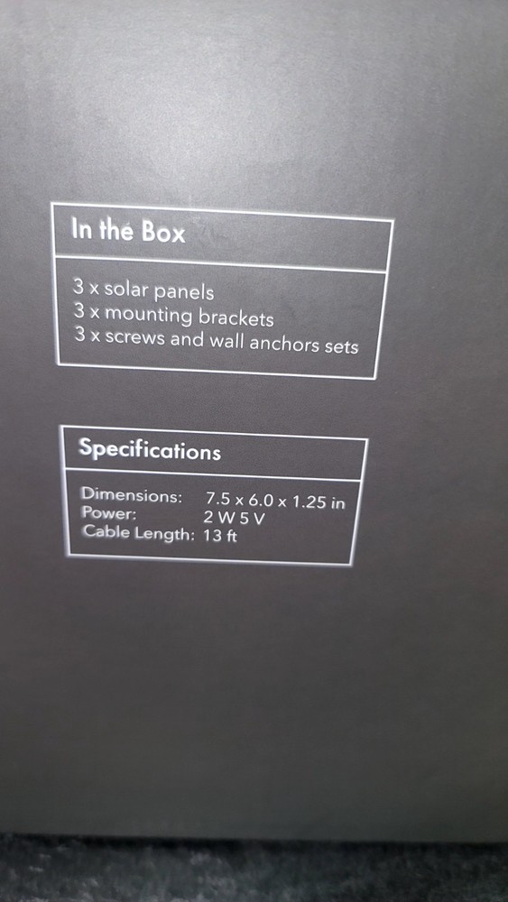 Wasserstein Solar Panel with 13 ft Cable Compatible with Arlo Essential 3-Pack