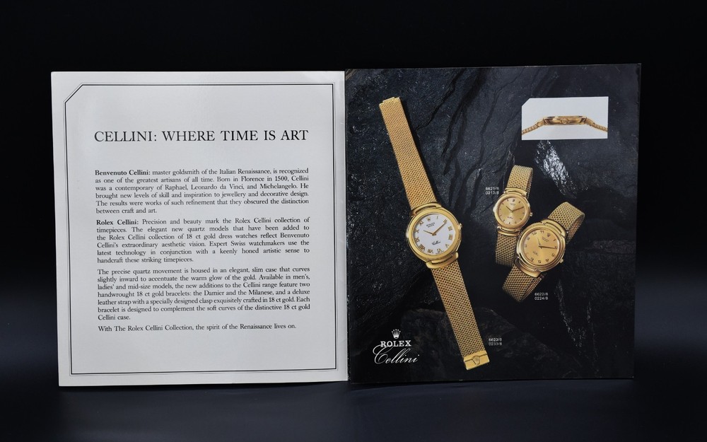 Rolex Cellini fold-out Brochure 1989