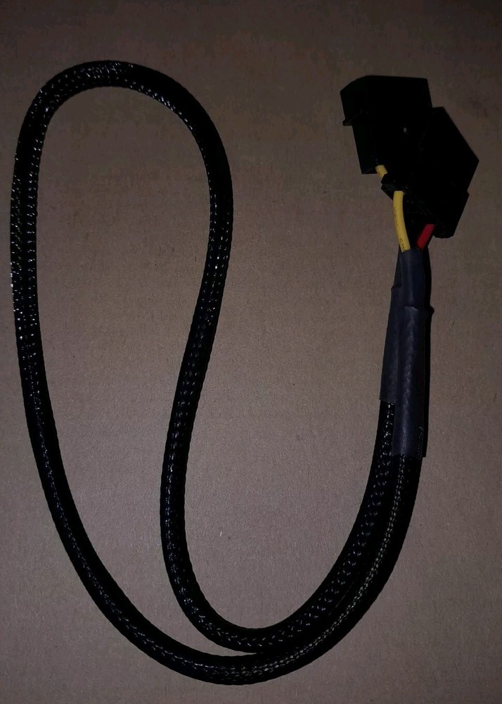 24" 4 Pin Molex Black Sleeved Power Extension Cable, Black - For PC Computer PSU