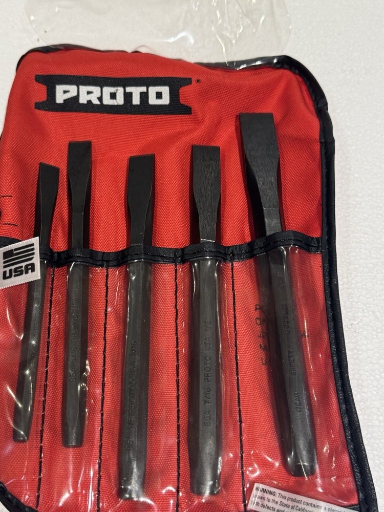 Stanley Proto J86CS2 Proto 5PC Cold Chisel Set