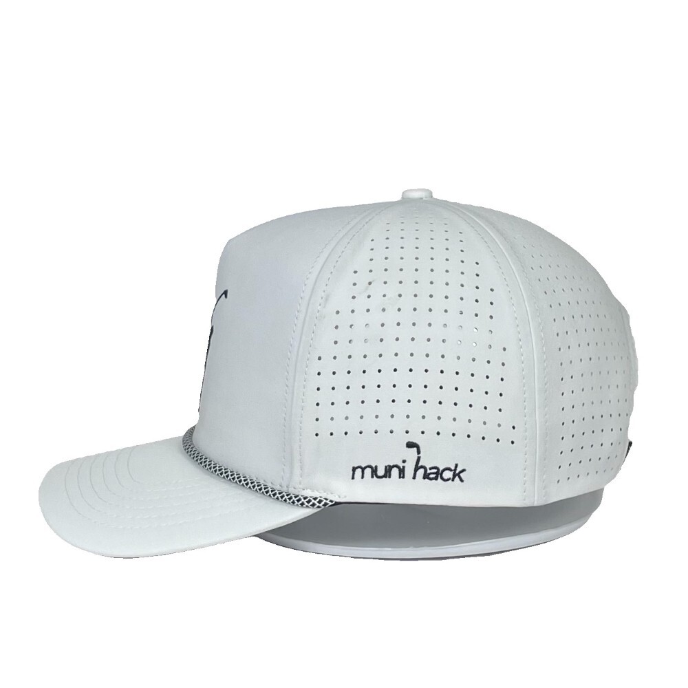 "Muni Man" - Funny Golf Hat - White - Adjustable