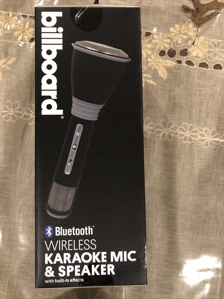 Billboard Bluetooth Wireless Karaoke Mic And Speaker With 33 Ft Range Retail $20