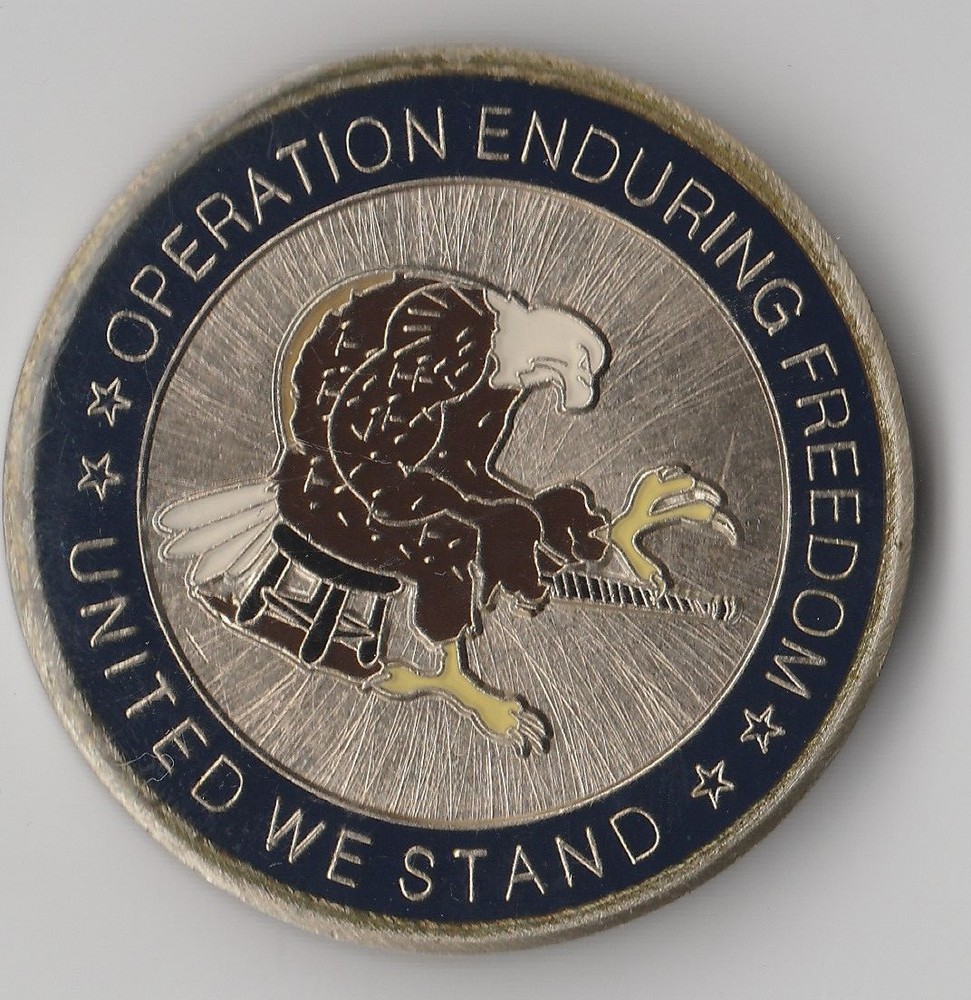 Operation Enduring Freedom Map Coin 1.5" DIA C-1