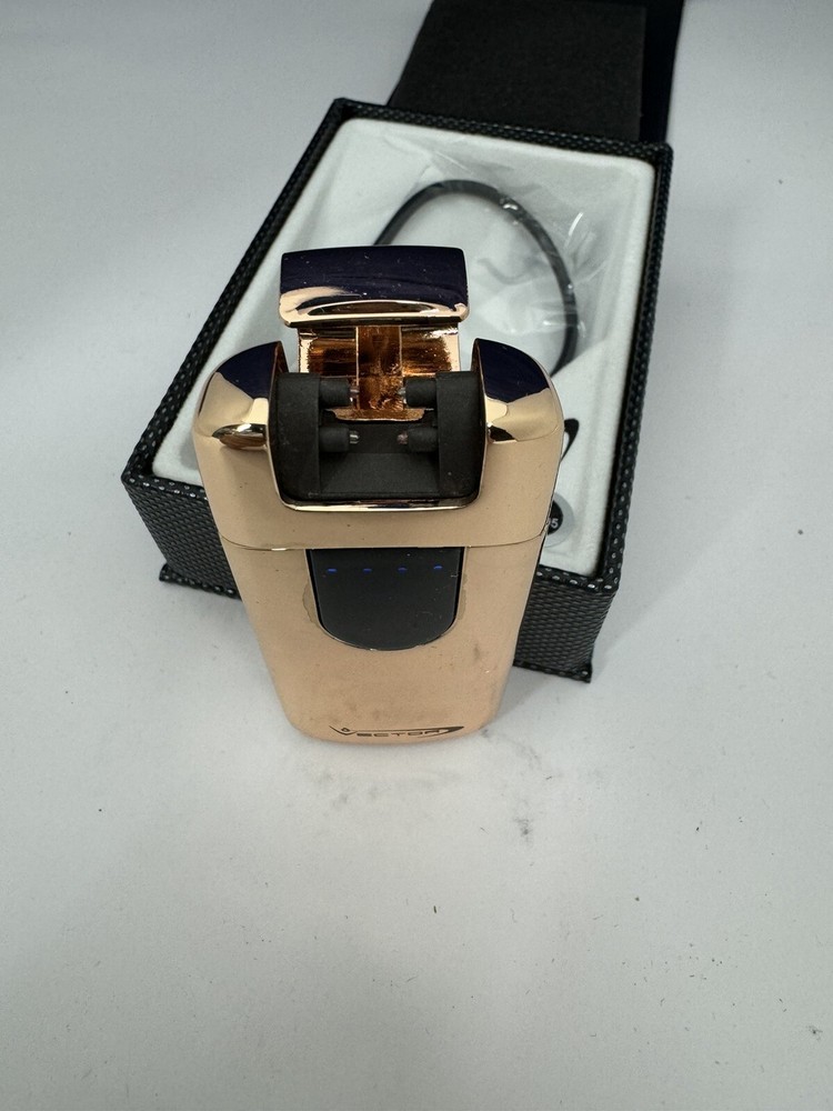 Vector ELECTRON - Arc "Flame" Sensor Ignition Cigar Lighter - Rose Gold - New