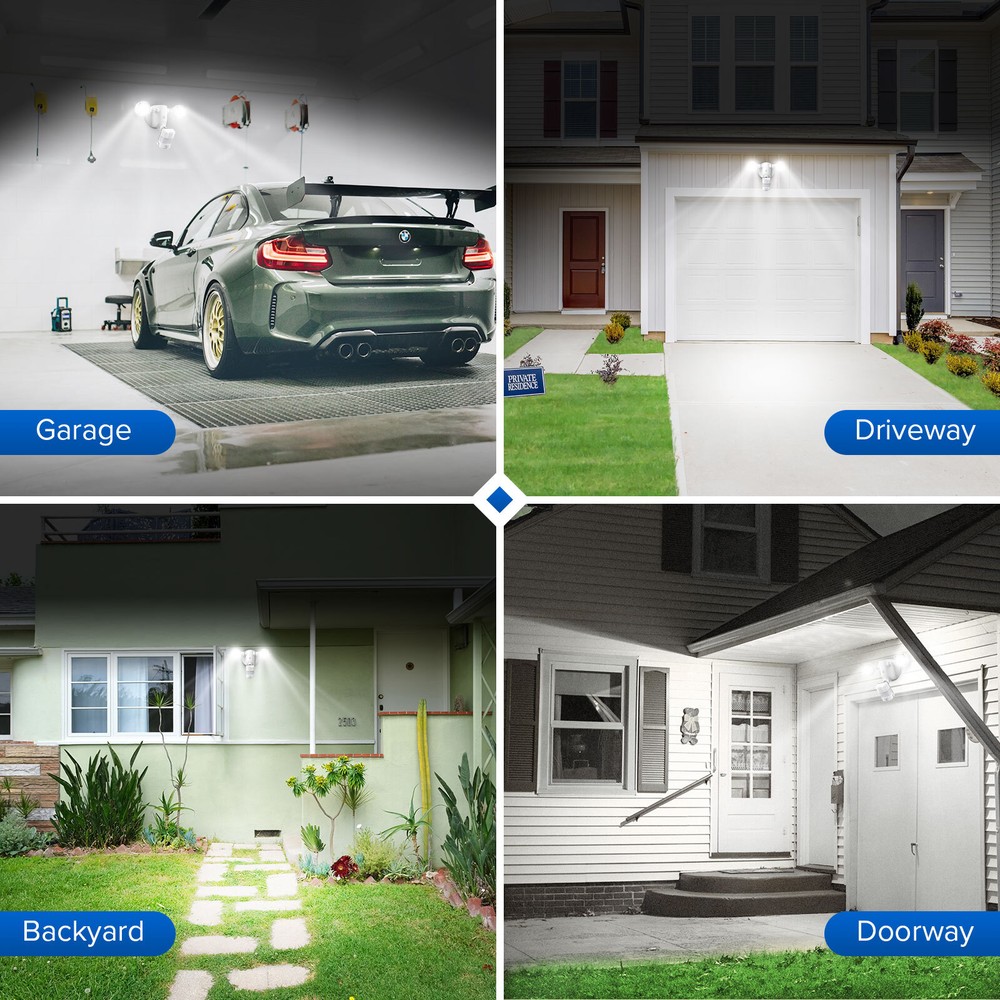 SANSI 10,000LM Security Light Outdoor Motion Sensor LED Wall Mounted Floodlight