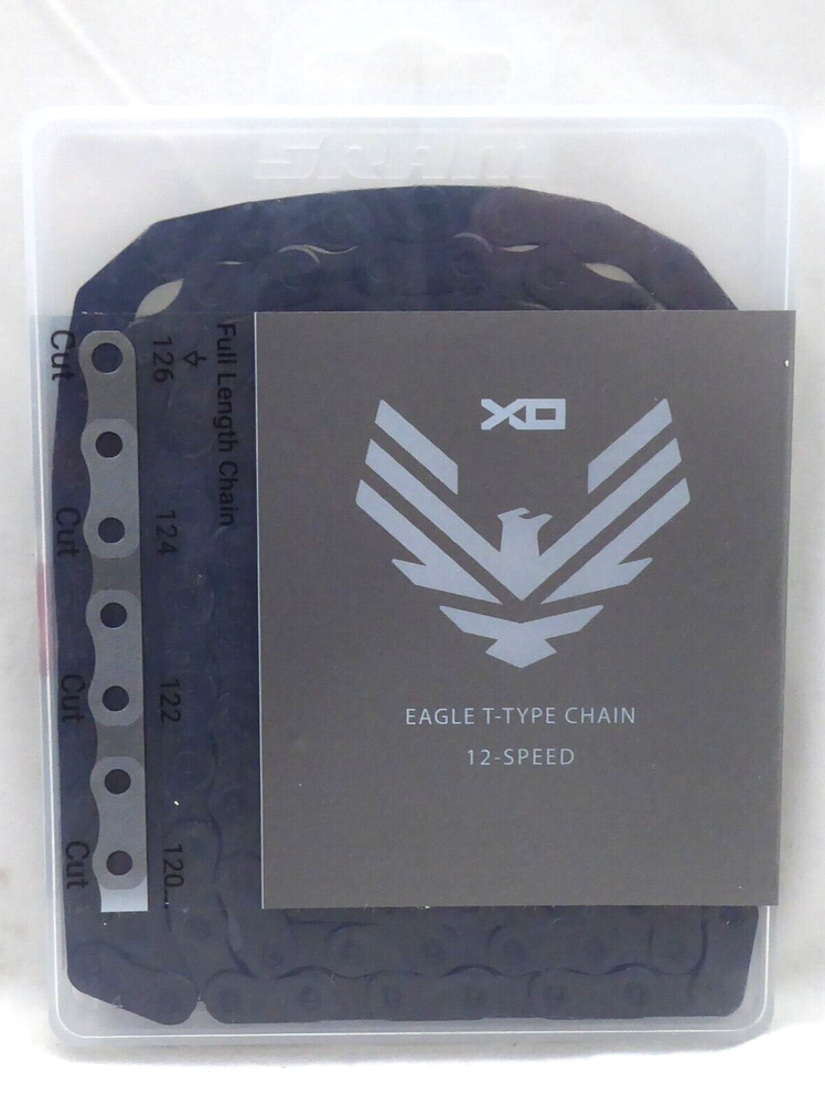 SRAM X0 Eagle T-Type Flattop Chain - 12-Speed, 126 Links, Solid Pin, Includes