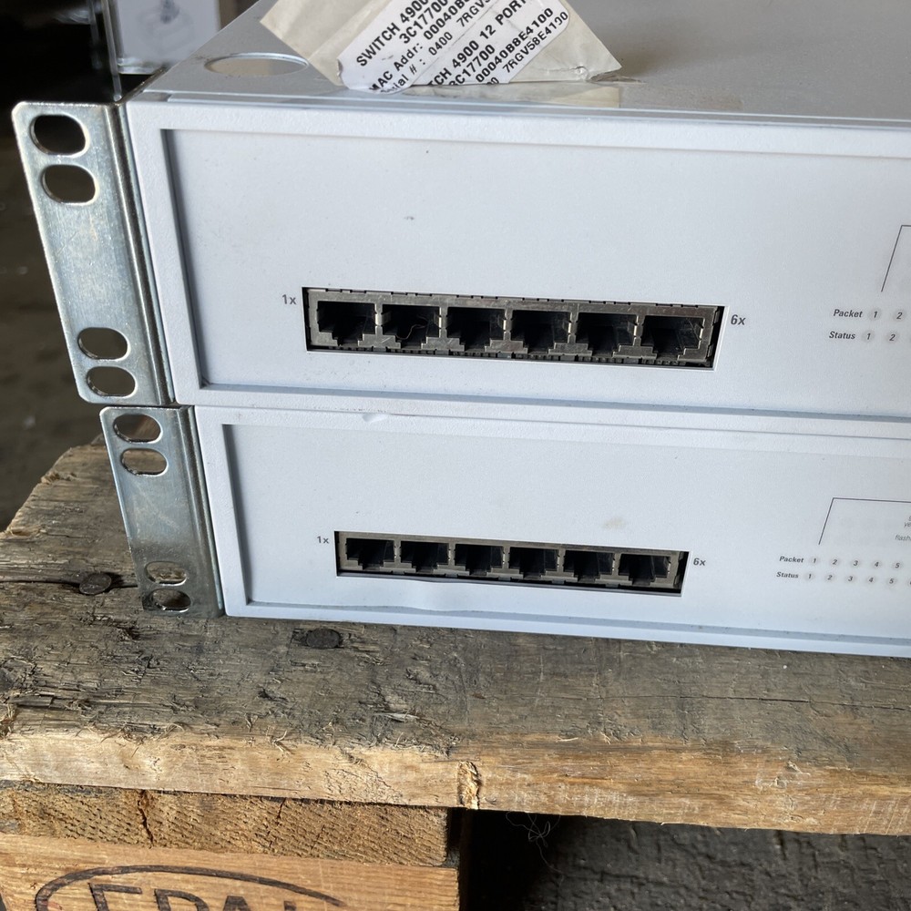 (2) 3Com SuperStack 3 Switch 4900 - switch - 12 ports desktop *No Power Cord*