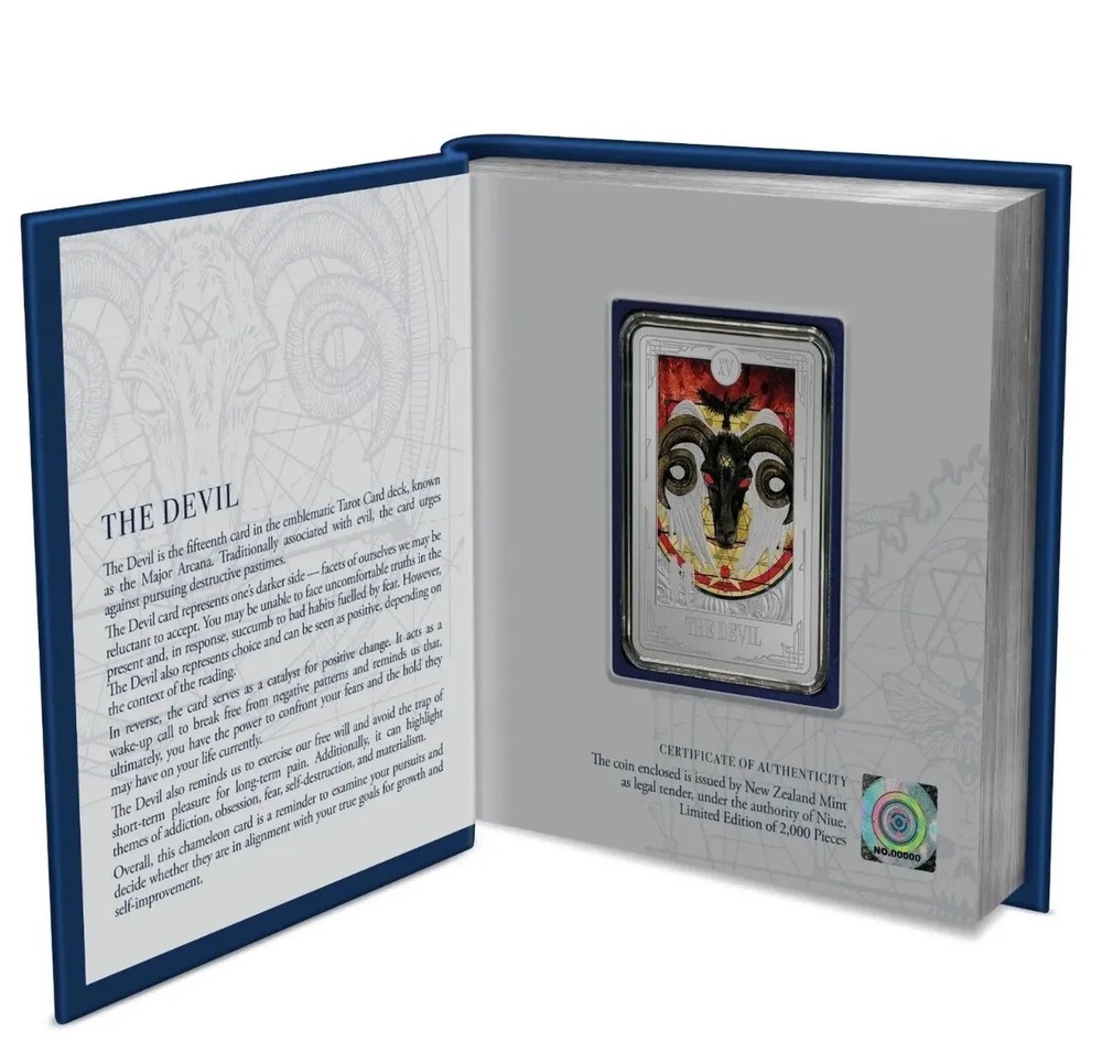 2024 Niue Tarot Card The Devil 1 oz Silver Coin