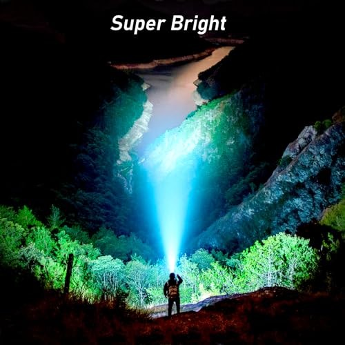 LED Headlamp Rechargeable,2000L High Lumen Super Bright Dimmable 2 Pack Black