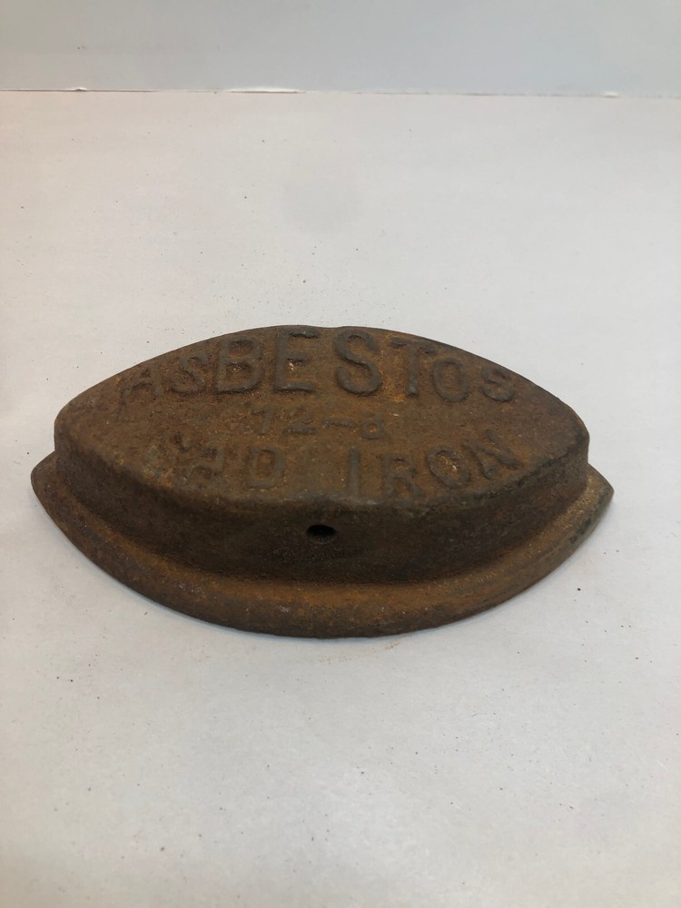 Antique Primitive Vintage Cast Iron Asbestos Sad Iron No Handle Decor
