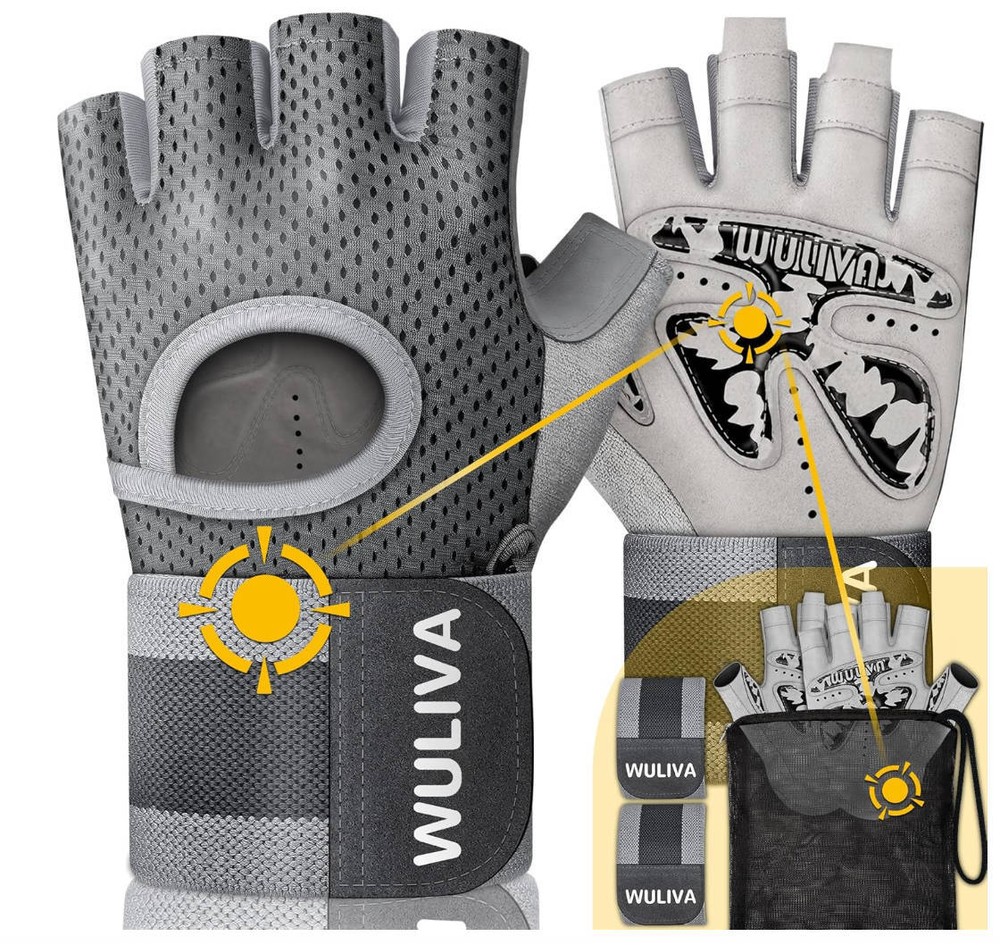Universal Unisex Gym Workout Padded Gloves