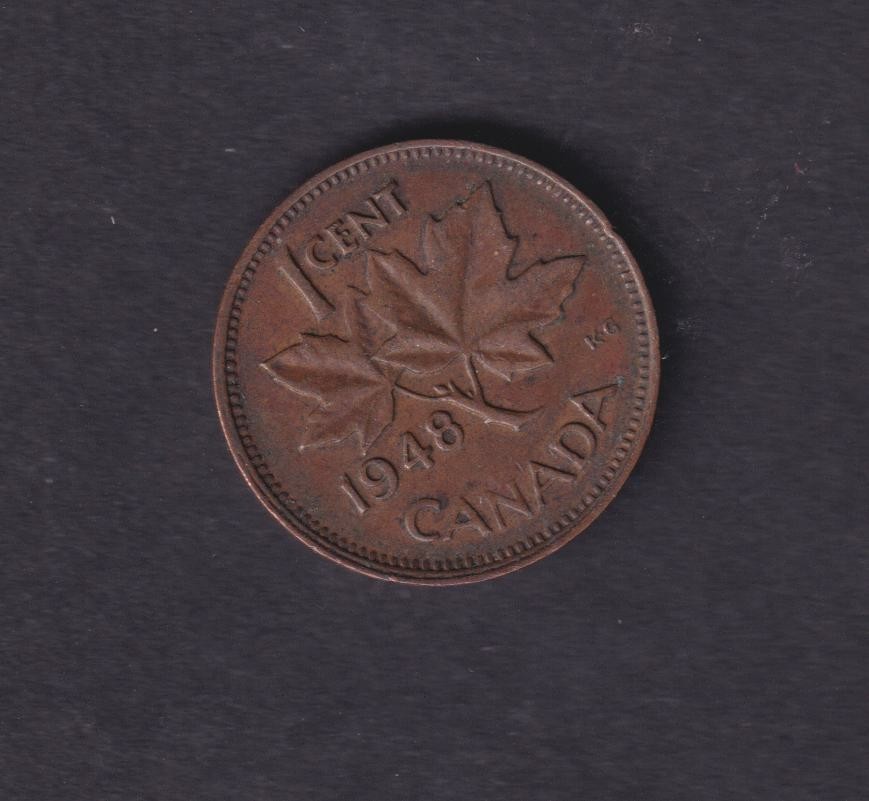 CANADA - 1948 1 Cent Coin (261)