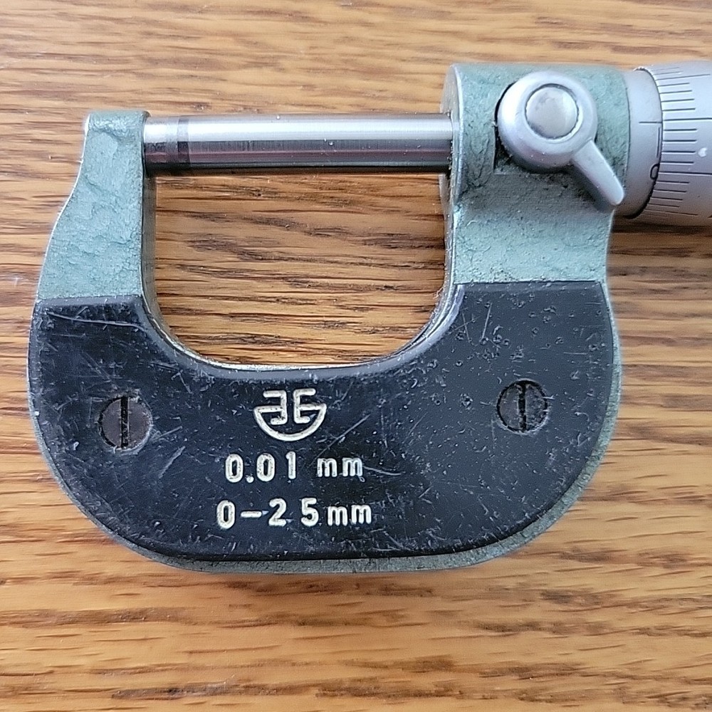 Vintage Tool Micrometer Model 938 Central Forge 0-25mm