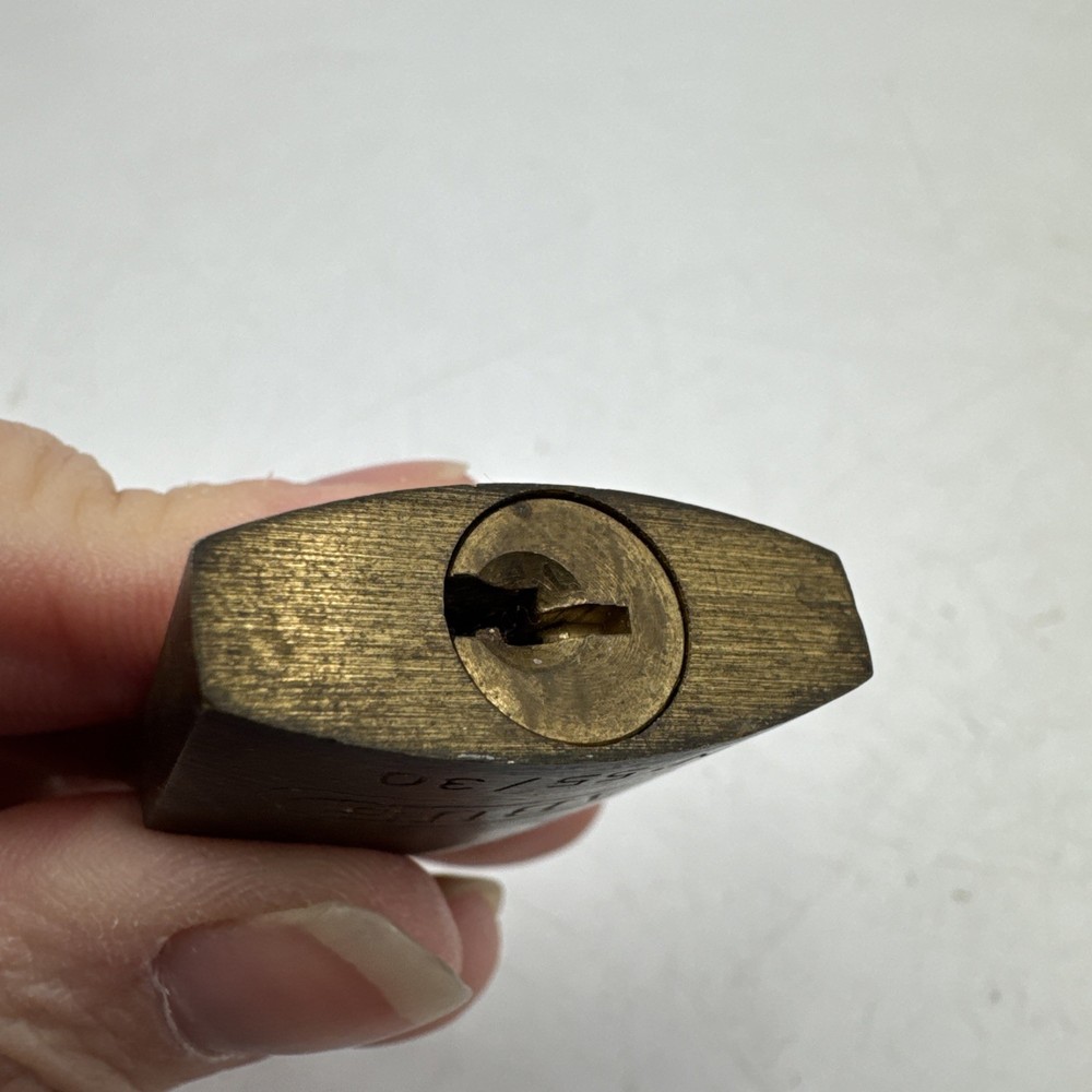 Abus 55/30 Solid Brass Lock Padlock With Key - Works