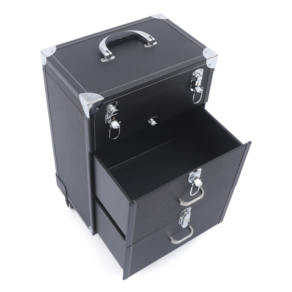 Professional Rolling Makeup Train Case Cosmetic Trolley Makeup Storage Organizer